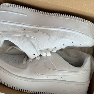 Practically new AF1s. White platform Air Force ones.
